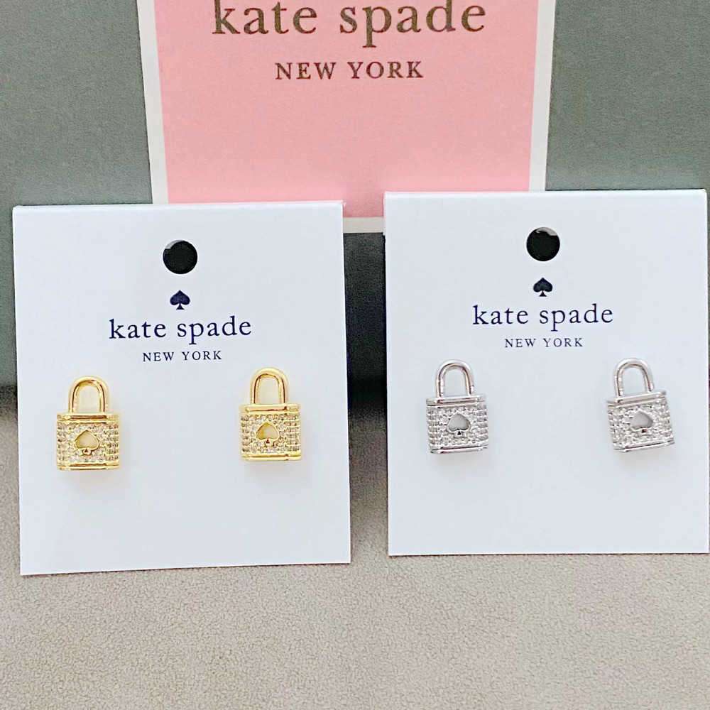 kate spade Trendy Creative Metal Key Lock Earrings